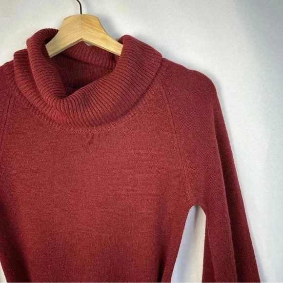 Mossimo Burgundy Red Tie Waist Turtleneck Sweater Dress XS - Picture 3 of 4